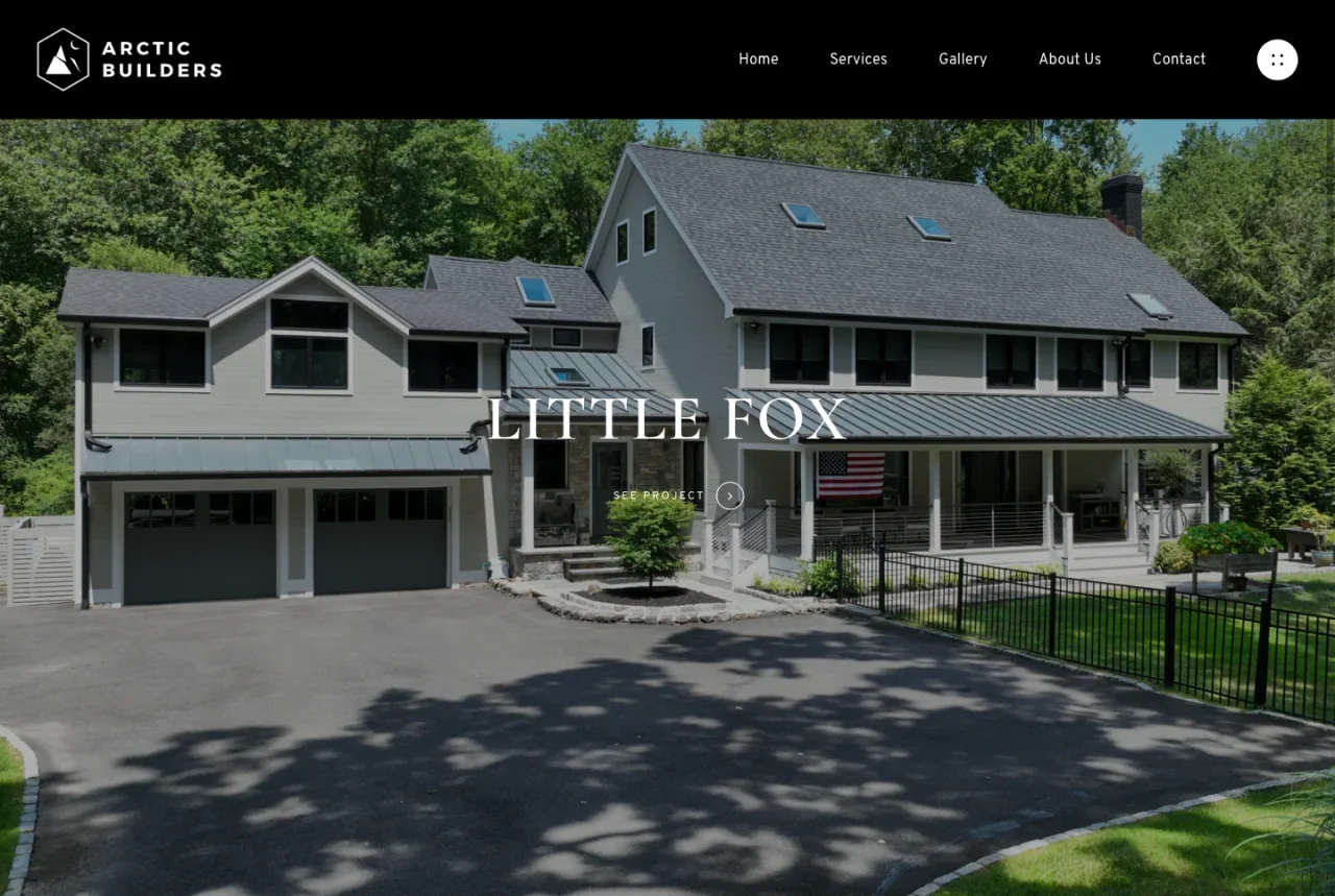 Arctic Builders: Little Fox residence website screenshot