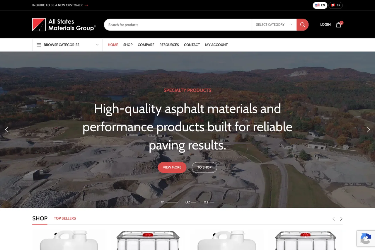 ASMG portal homepage screenshot
