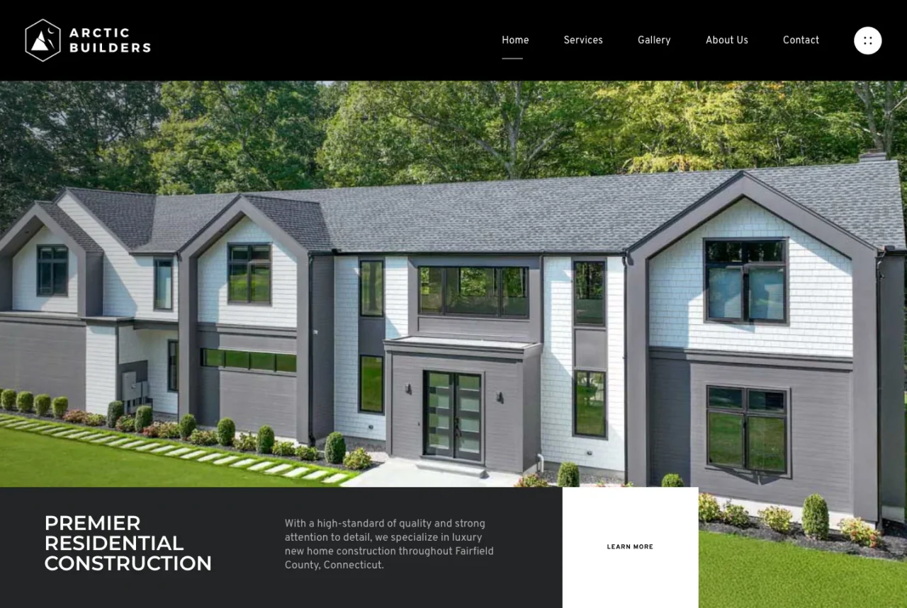 Arctic Builders: Homepage website screenshot