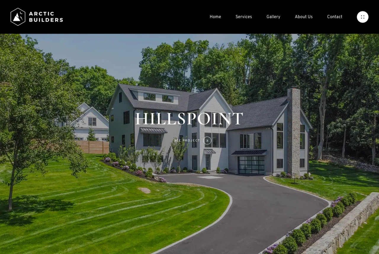 Arctic Builders: Hillspoint residence website screenshot