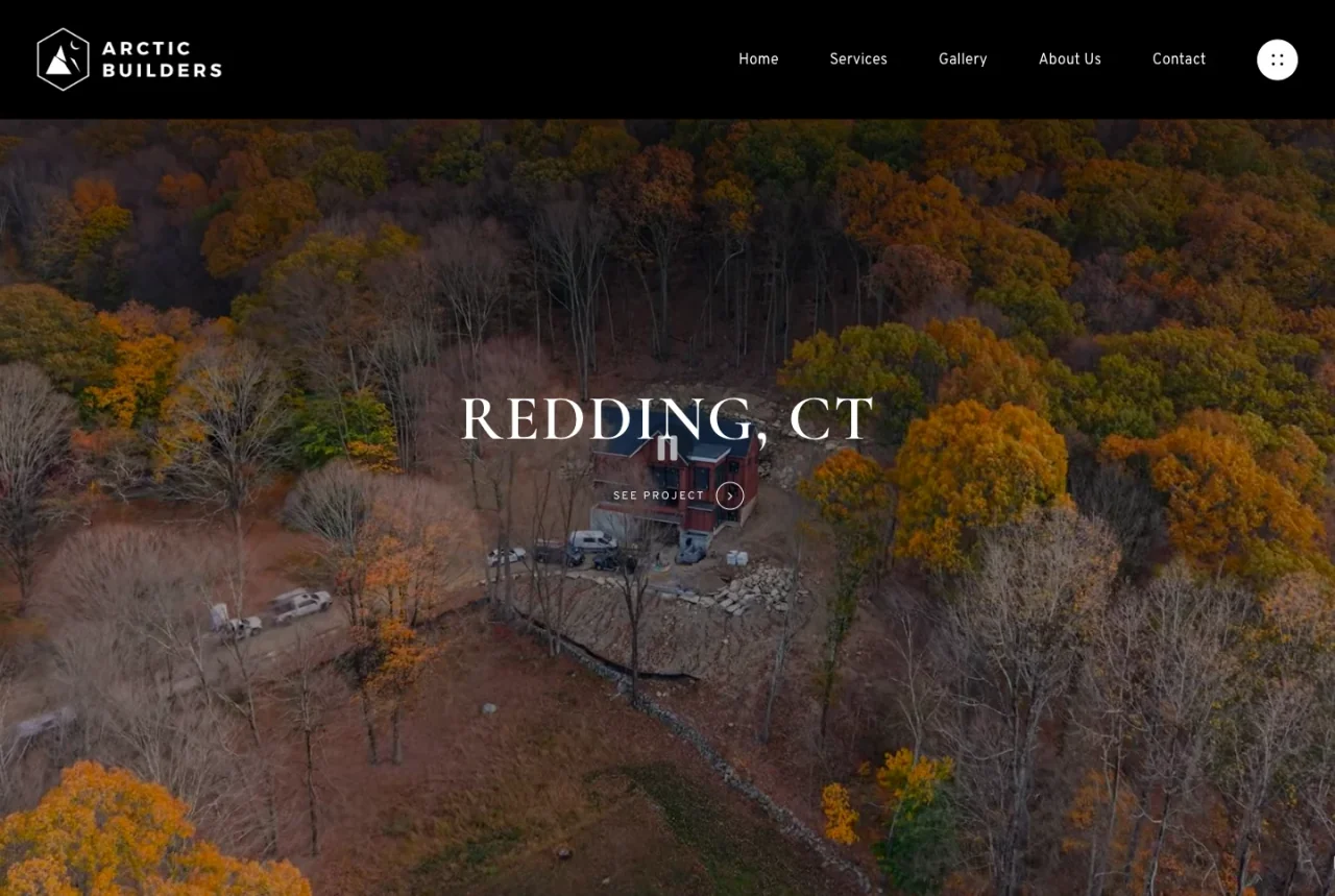 Arctic Builders: Redding residence website screenshot