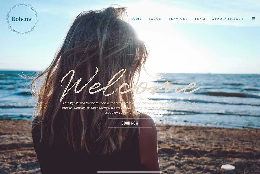 Boheme Greenwich website homepage designed by AK Design House