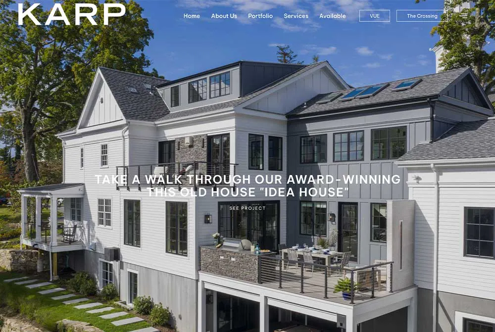 Karp Associates Website Evolution: Homepage website screenshot