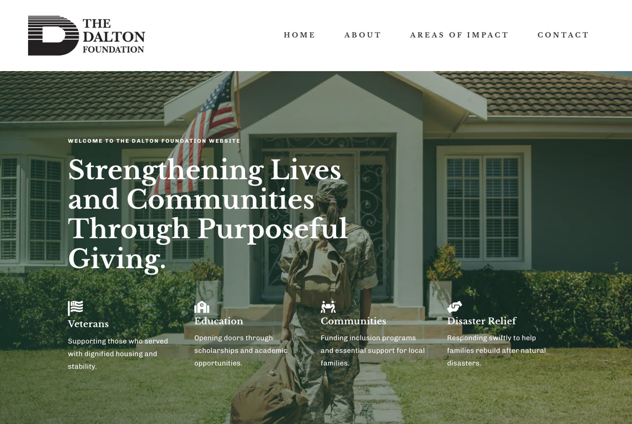 The Dalton Foundation: Homepage website screenshot