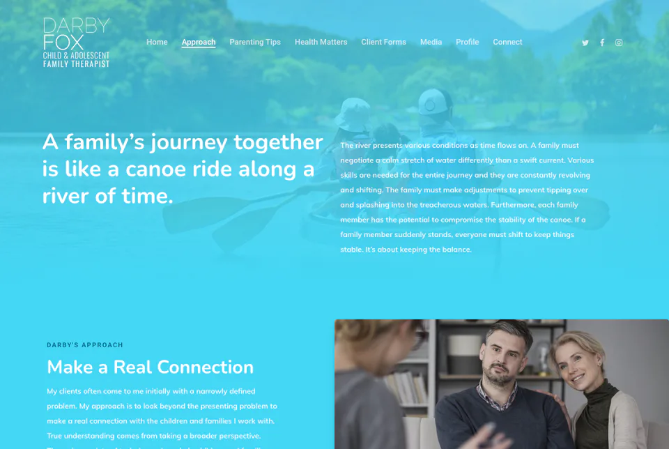 Darby Fox: Approach website screenshot