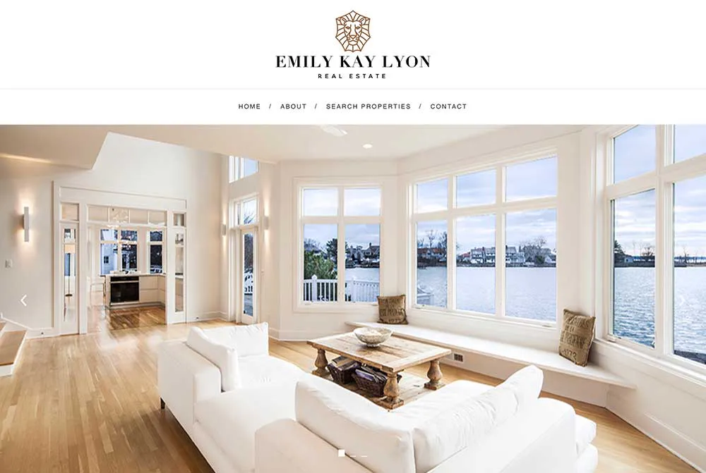Emily Kay Lyon website homepage designed by AK Design House