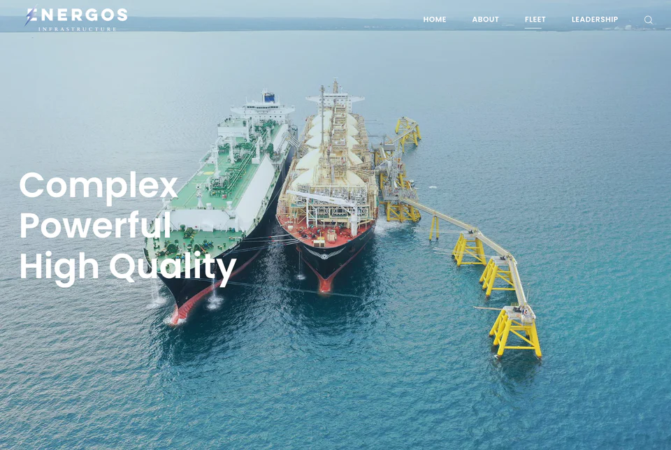 Energos Infrastructure: Fleet website screenshot