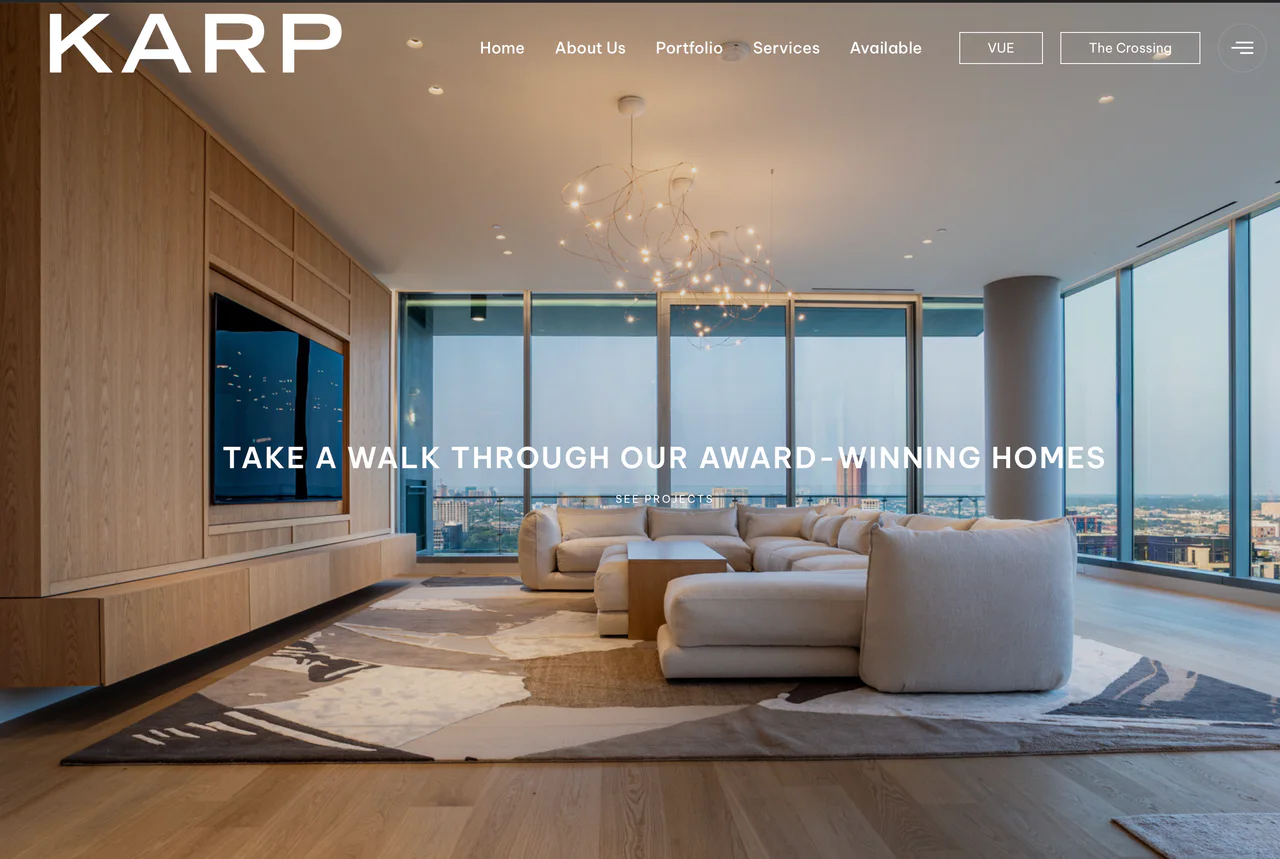 Karp Associates: Homepage website screenshot