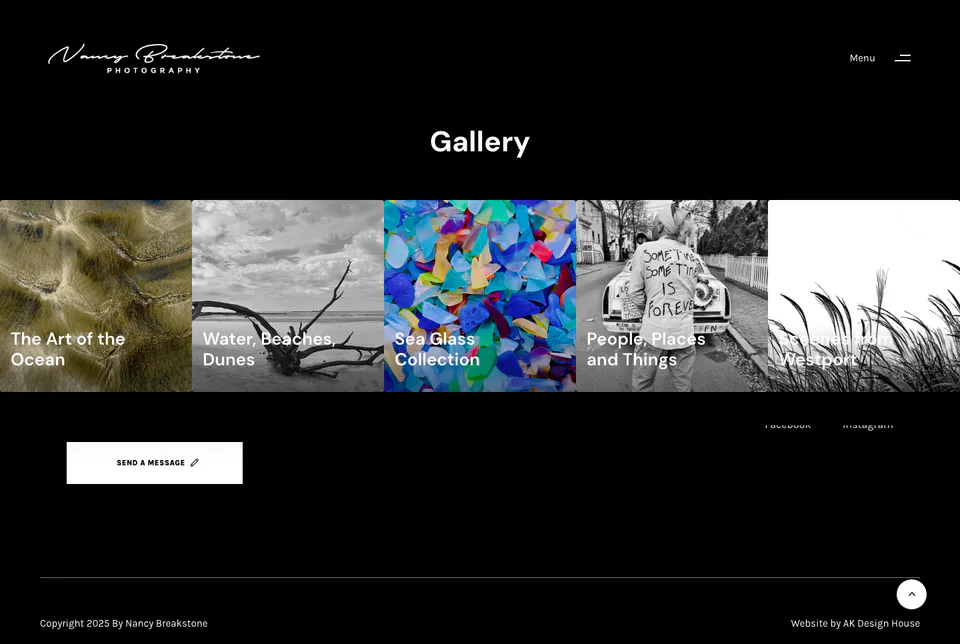 Nancy Breakstone Photography: Gallery website screenshot