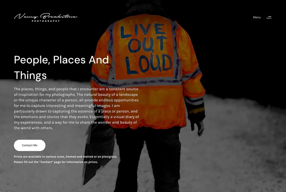 Nancy Breakstone Photography: People Places and Things website screenshot