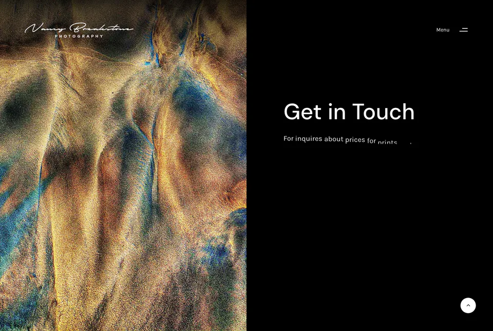Nancy Breakstone Photography: Contact website screenshot