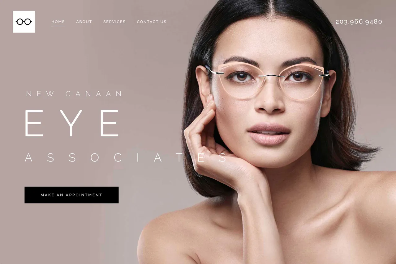 New Canaan Eye Associates: Homepage website screenshot