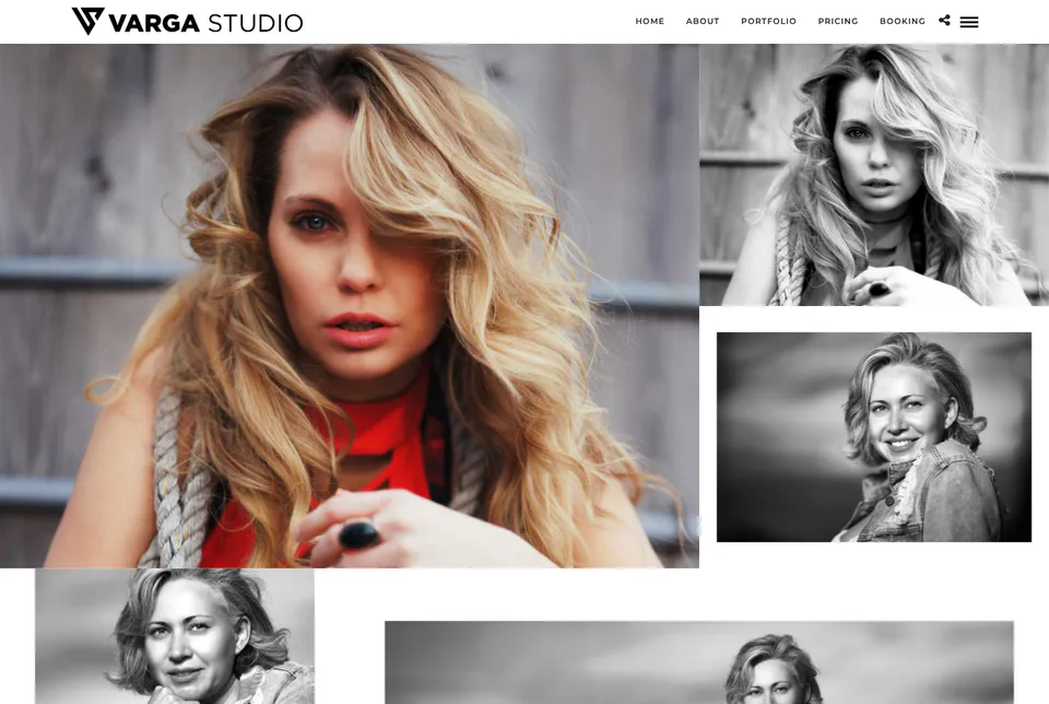 Studio Varga: Portraits website screenshot