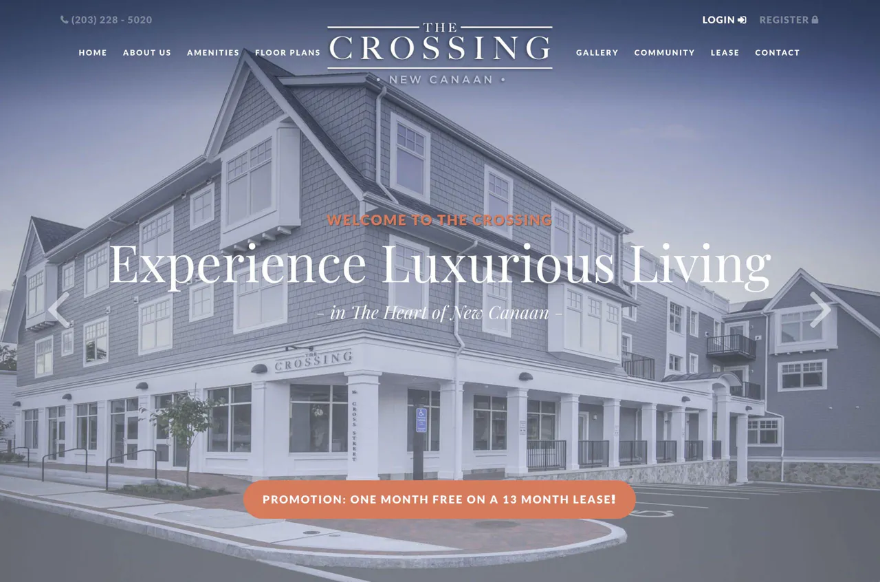 The Crossing New Canaan property website