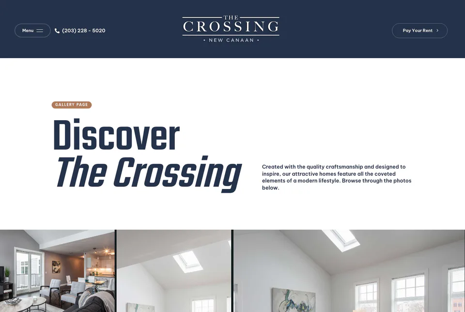 The Crossing New Canaan: Discover The Crossing website screenshot