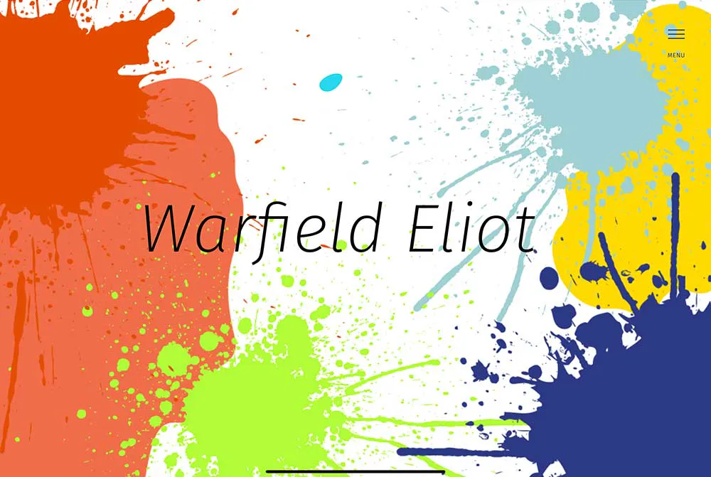Warfield Eliot website homepage designed by AK Design House
