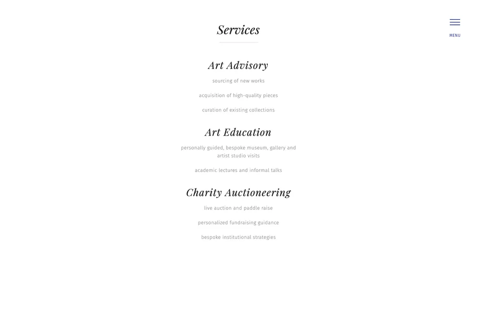 Warfield Eliot: Services website screenshot
